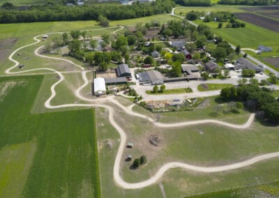 Aerial view of the park.